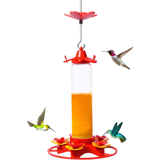 KORALAKIRI Hummingbird Feeders, Hummingbird Feeder for Outdoors Hanging ant and Bee Proof, Plastic Humming Birds Feeders for Outside