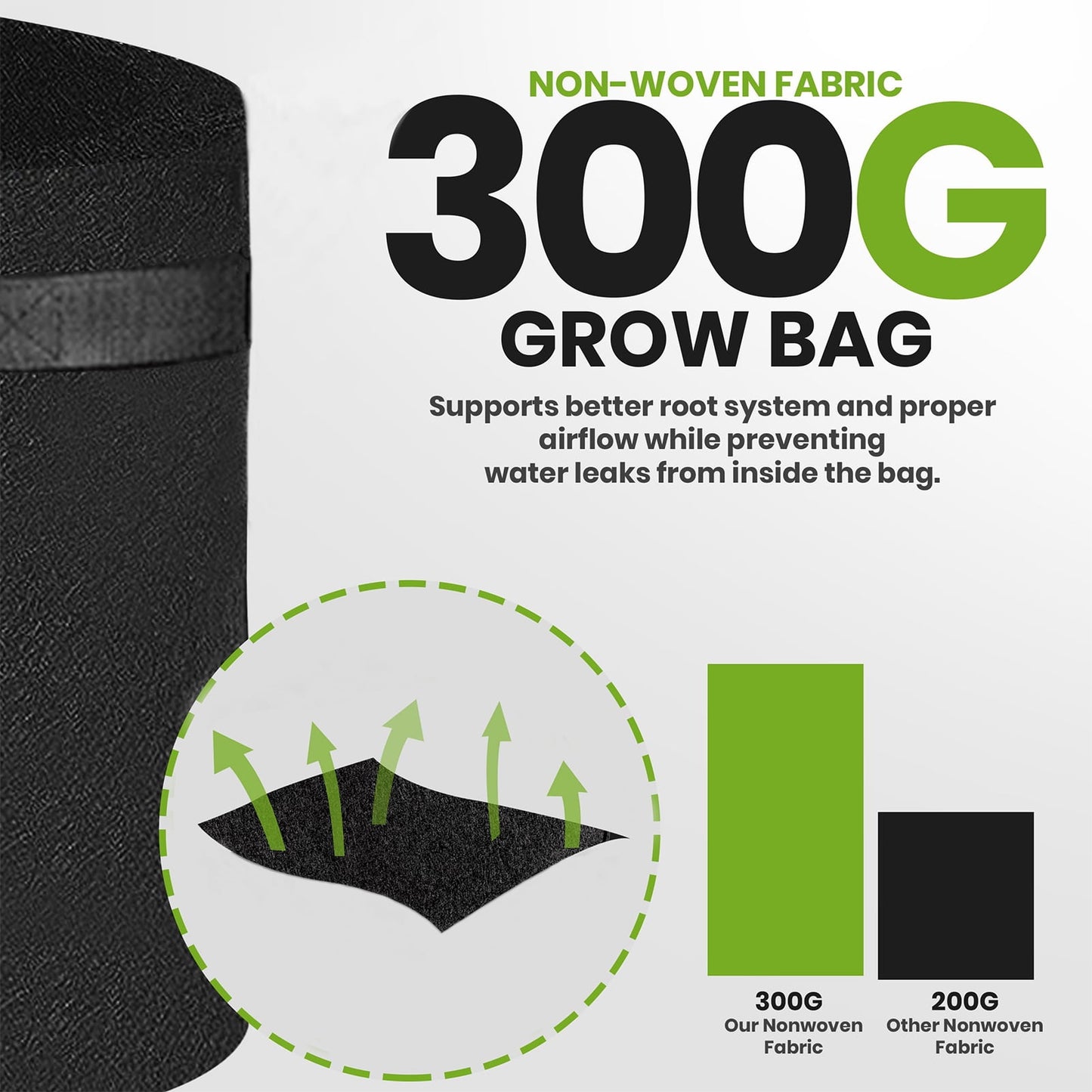 KORALAKIRI 3 Pack Potato Grow Bags 10 Gallon Potato Bag Transparent Window with Durable Handle, Planter Bags for Potato,Tomato, Carrot, Onion
