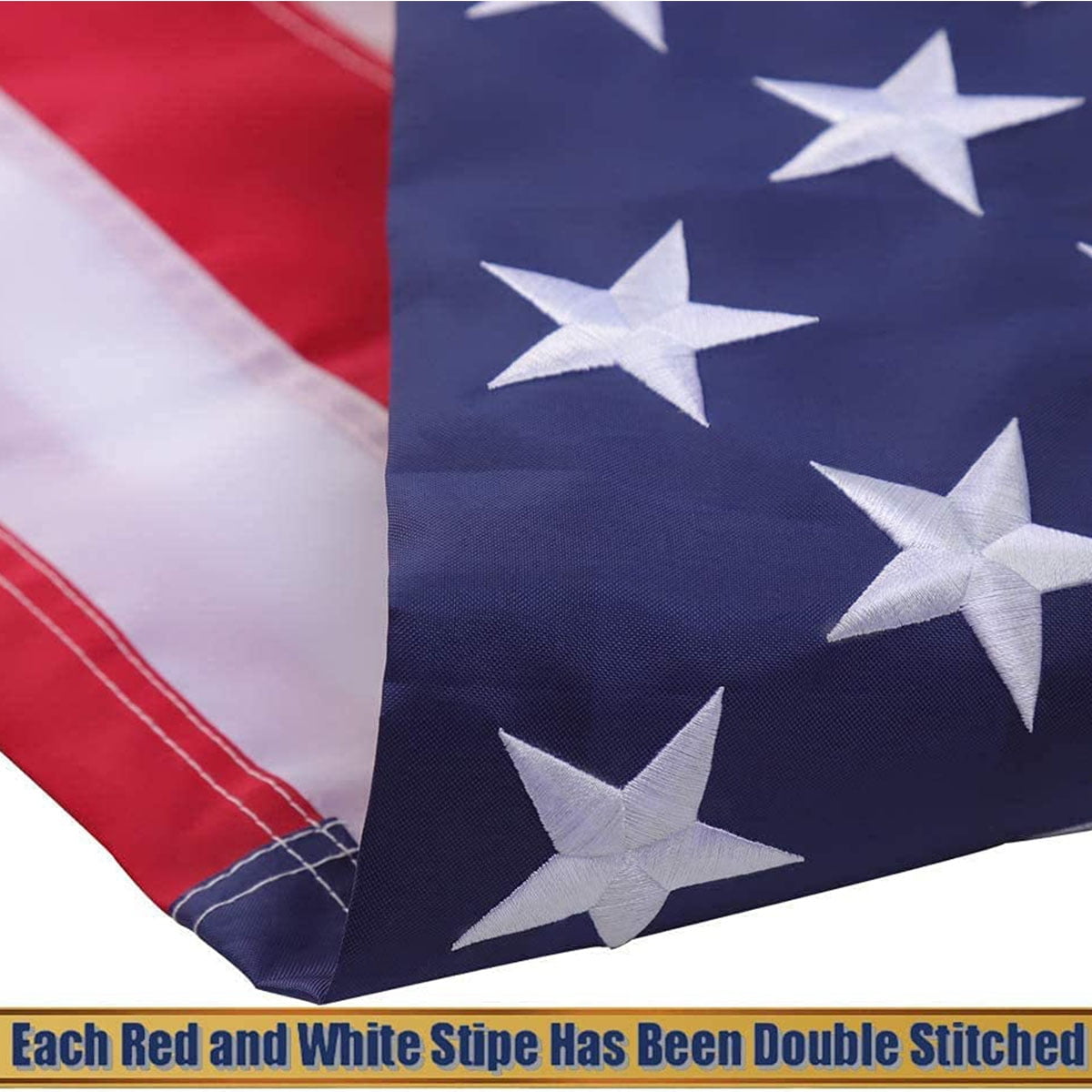 KORALAKIRI American Flag 3x5 ft 210D, American Flags for Outside Heavy Duty US Flag Longest Lasting USA Flag Embroidered Stars for Outdoor
