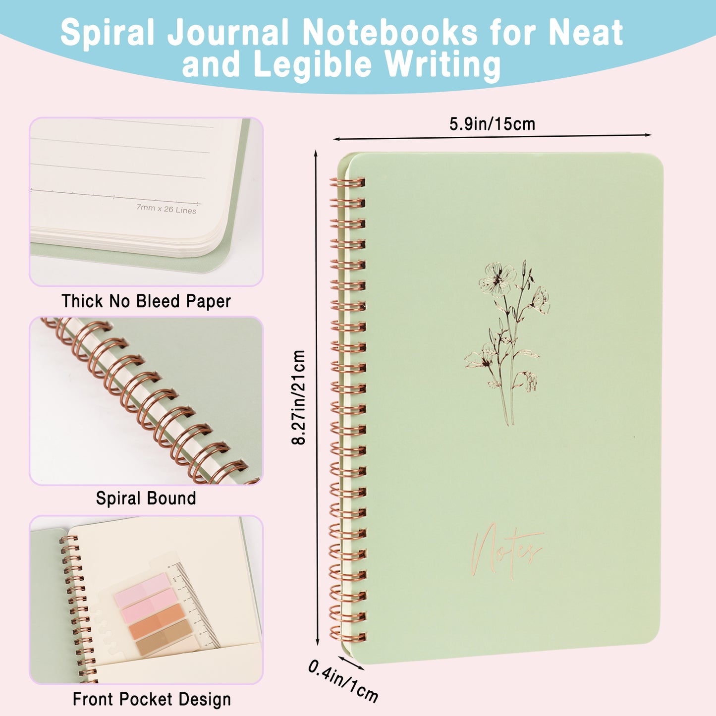 KORALAKIRI 33Pcs Bible Journaling Kits, Bible Study Supplies with Bible Case, No Bleed Highlighter Pens, Bible Journal Accessories, Cute Spiral Notebook Stationary Set for Women Gifts