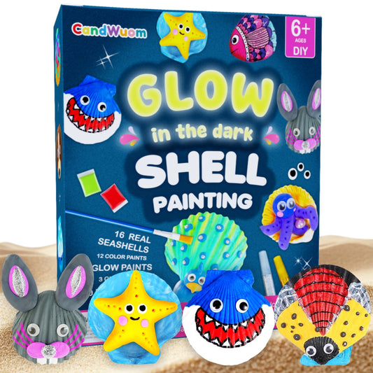 Shell Painting DIY Crafts for Kids Ages 4-12, Mixed Seashells for Painting, Arts and Crafts, Painting Crafts for Boys&Girls, Kids Crafts Birthday Easter Gifts