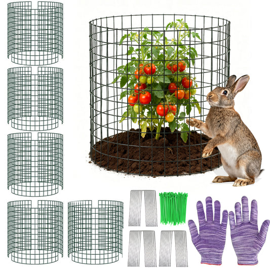 KORALAKIRI Plant Protector from Animals, Plant Cages for Outdoor Plants, Metal Wire Mesh Garden Protection Animal Barrier to Keep Flower Vegetables from Rabbit Chicken