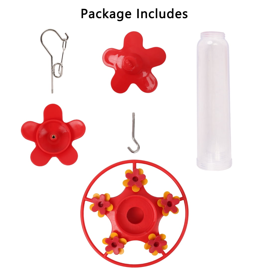 KORALAKIRI Hummingbird Feeders, Hummingbird Feeder for Outdoors Hanging ant and Bee Proof, Plastic Humming Birds Feeders for Outside