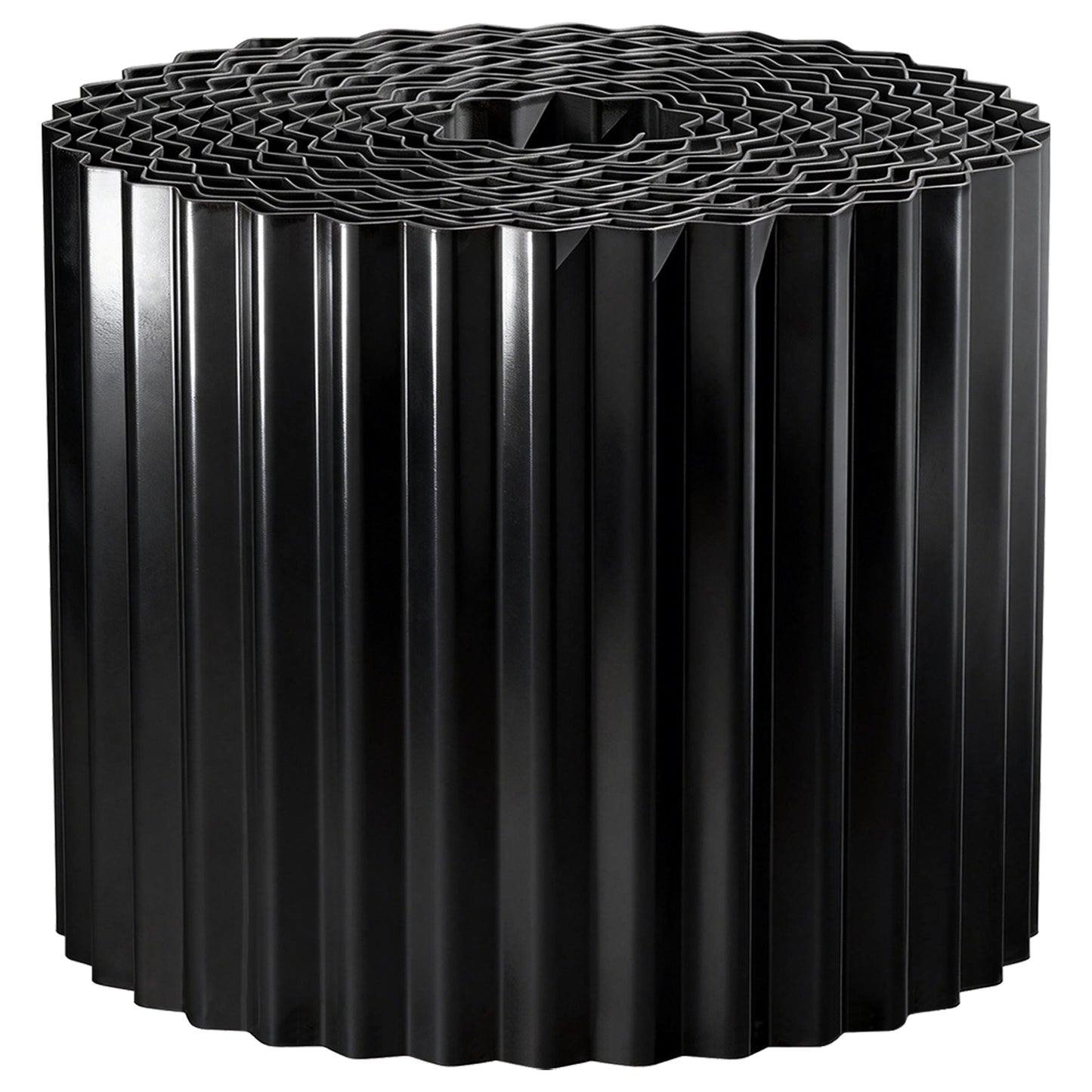 6 inch × 40 feet Corrugated Metal Garden Edging, Black Landscape Edging Border, Flexible & Rust-Resistant, Easy to Install for DIY Lawn, Flower Bed, Gardens Fence