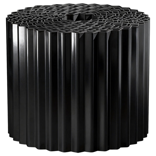 6 inch × 40 feet Corrugated Metal Garden Edging, Black Landscape Edging Border, Flexible & Rust-Resistant, Easy to Install for DIY Lawn, Flower Bed, Gardens Fence