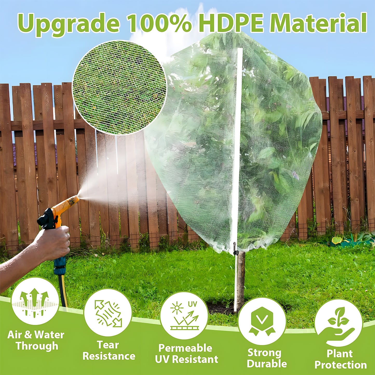 KORALAKIRI 4 Pack Garden Mesh Netting with Zipper,5Ft x 4 Ft Plants Cover Protection from Anti Birds,Bugs,Cicadas,and Insects-Pest Barrier Bag