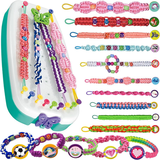 CandWuom Friendship Bracelet Making Kit, Bracelet Kit for Girls, Jewelry Bracelet Kit, Portable DIY Knitting for Kids, Best Gifts Ideas for Kids Age 7 8 9 10 11 12 Year Old (Blue)