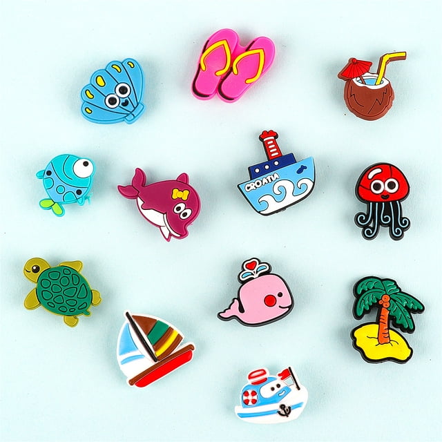 100 Pack PVC Shoe Charms for Kids Clog Crock Charms, Easter Egg Fillers, Party Favors Gift for Boys & Girls