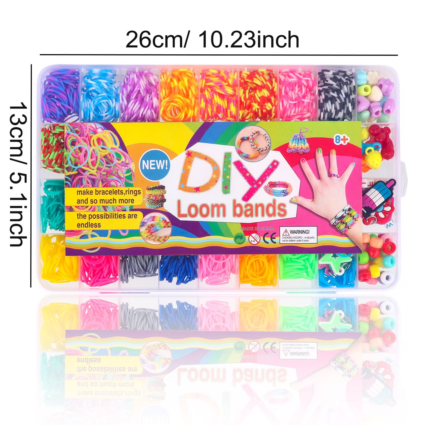 CandWuom 3600+ Rubber Bracelet Making Kit, Friendship Bracelets Making Kit,Gifts for Girls Ages 8-12