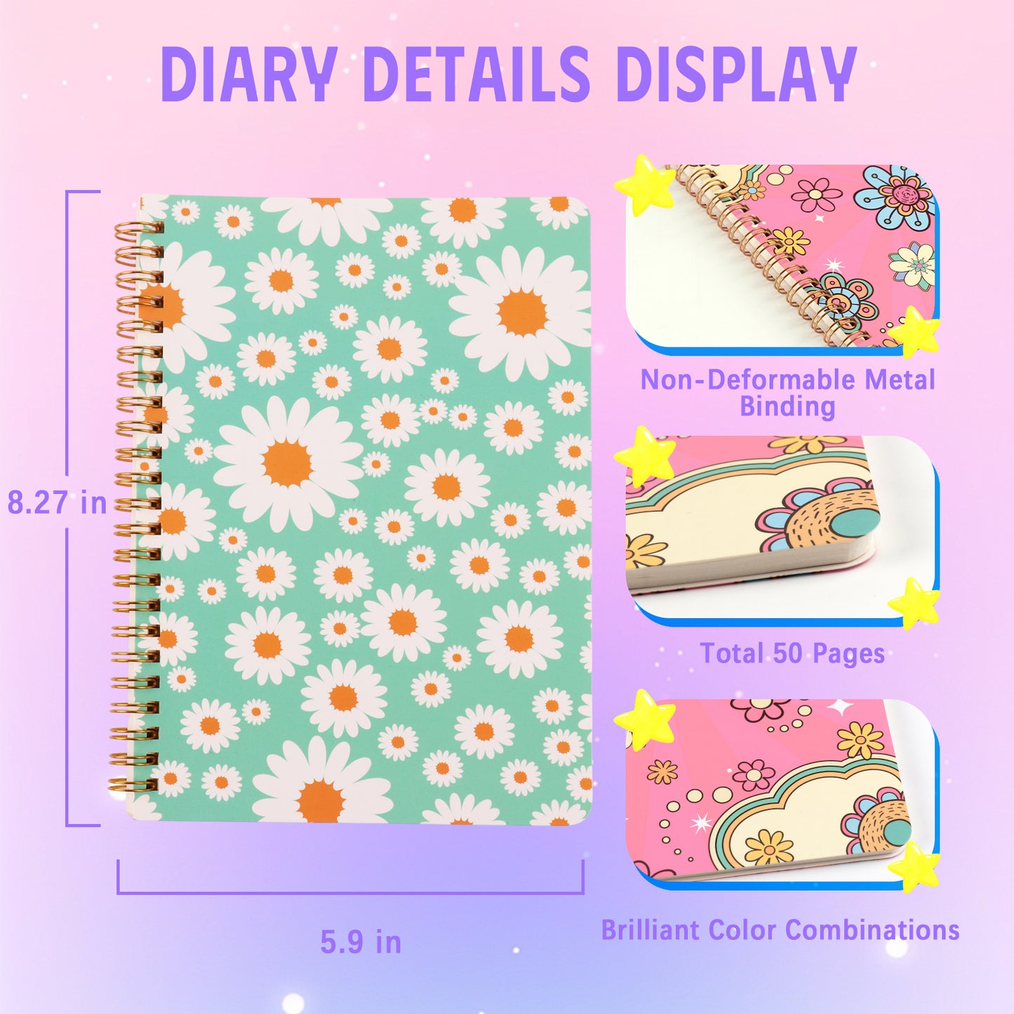 KORALAKIRI 2 Pack DIY Journal Kit for Girls, Scrapbook Supplies, Journaling Stationery Set, Diary Stuff, Birthday Gifts for 8-14 Year Old Teenage Kids