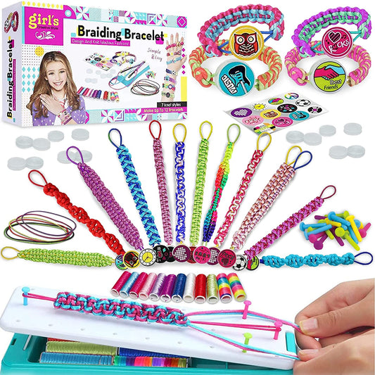 CandWuom Friendship Bracelets Making Kit for Girls, DIY Craft Kit Toys for Girls 8-12 Years Old Kids Favored Birthday Christmas Gifts