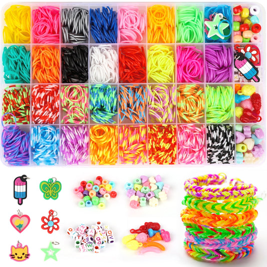 Rubber Band Bracelet Making Kit, Loom Rubber Band for Bracelet Making for Girls 8-12 Gifts, Refill Loom Set Friendship Bracelet Making Kit