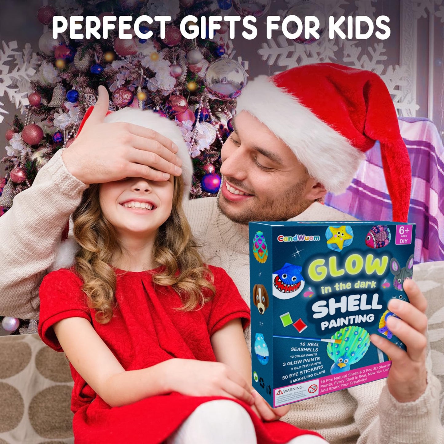 Shell Painting DIY Crafts for Kids Ages 4-12, Mixed Seashells for Painting, Arts and Crafts, Painting Crafts for Boys&Girls, Kids Crafts Birthday Easter Gifts